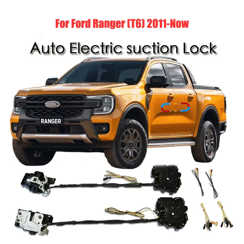 For Ford Ranger (T6) 2011-Now Car Soft Close Door Latch Pass Lock Actuator Auto Electric Absorption Suction Silence Closer