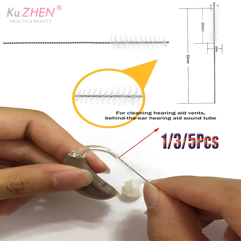 

1/3/5Pcs New Mini Cleaning Brushes Hearing Aid Tube Cleaner Vent Brush Cleaner Earhook Cleaner Hearing Aid Tube Cleaning Tools