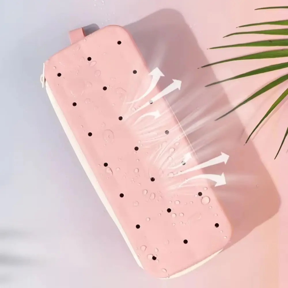 حافظة نظارات سيليكون ذات سعة كبيرة، فتحة تصريف قابلة للتنفس، حقيبة نظارات محمولة بسحاب للإغلاق، منظم نظارات مقاومة للماء #2