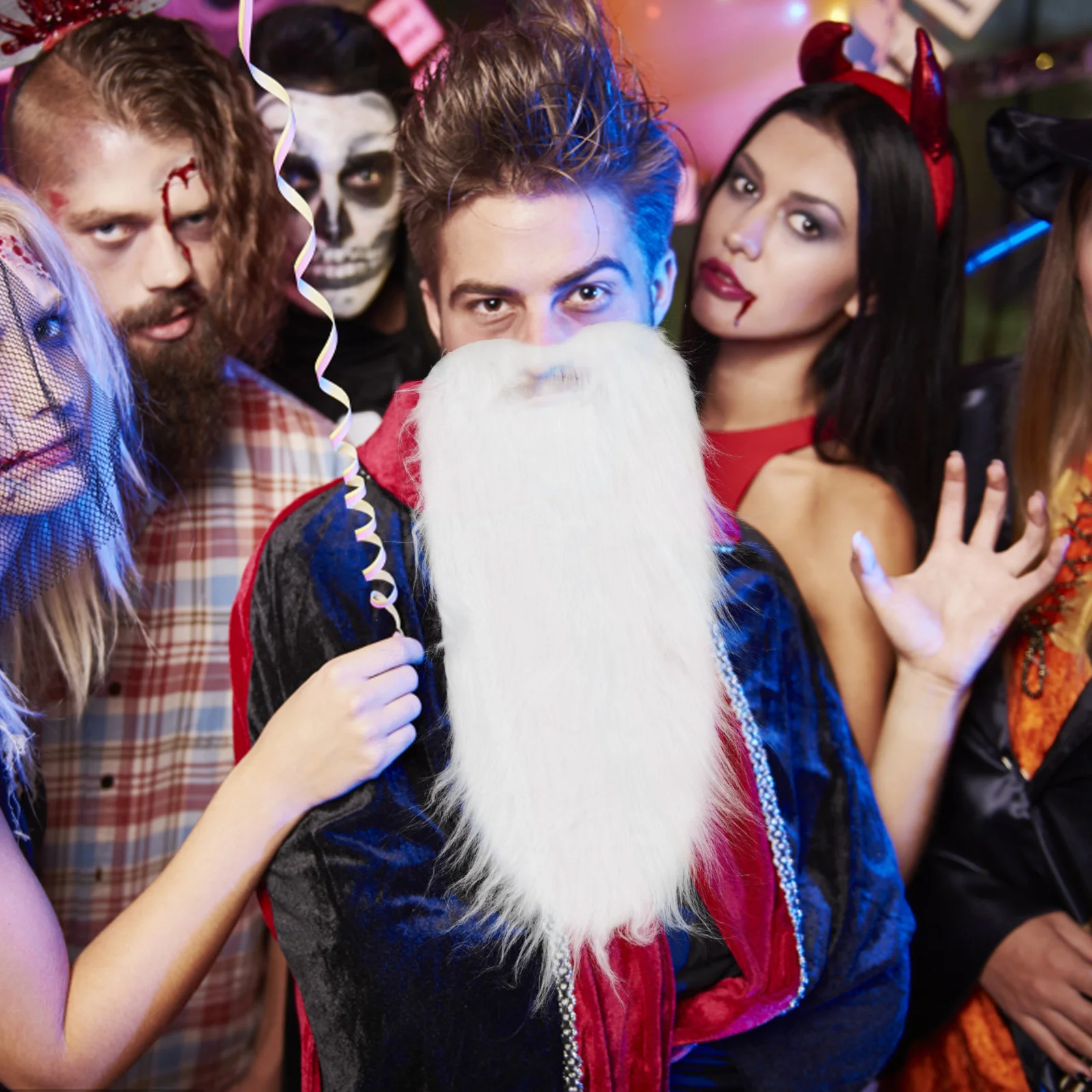 リアルなひげ リアルな口ひげ メンズ用フェイクひげ コスプレパーティーの装飾 人間工学に基づいたデザイン 着用が簡単 ギフトアイデア