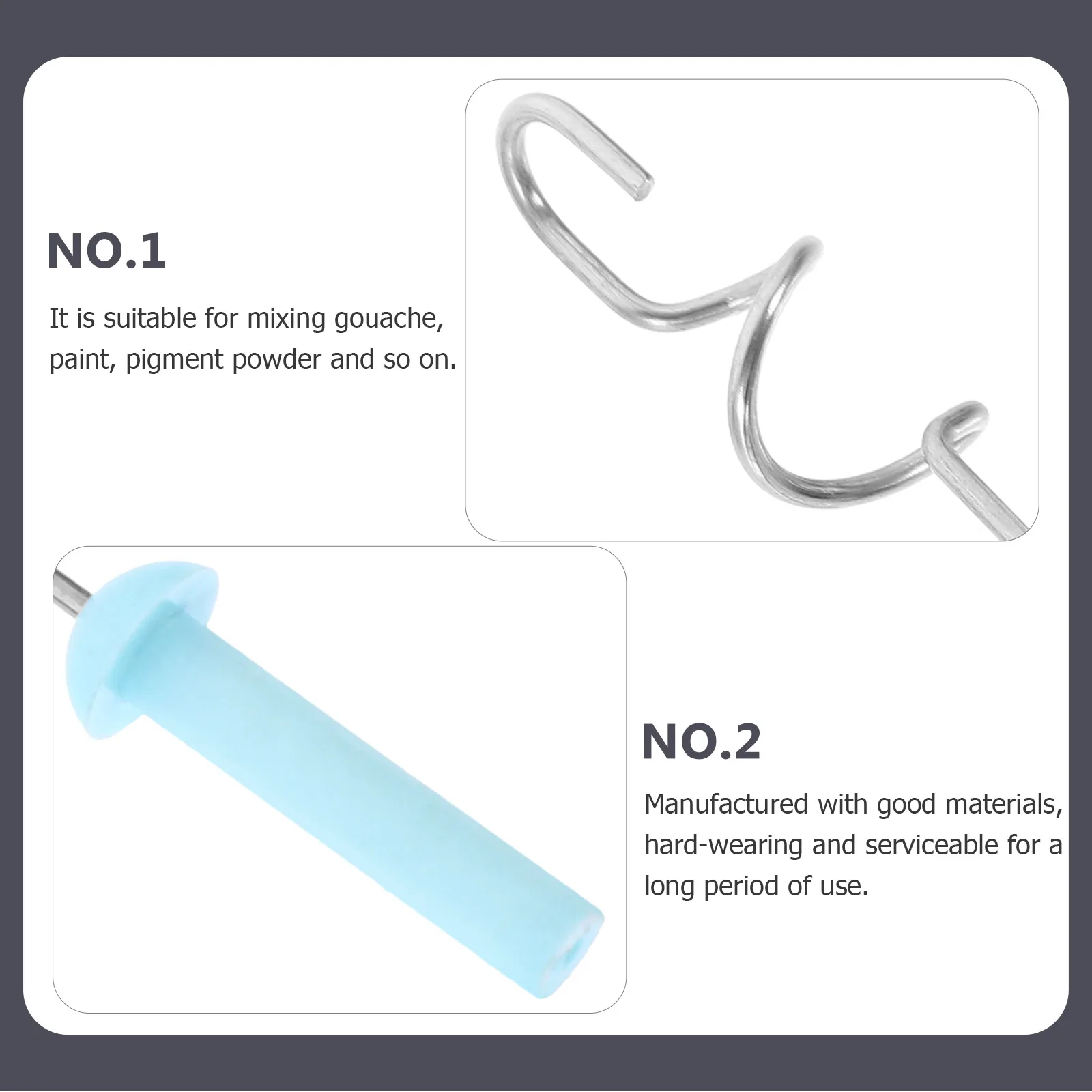 

20pcs Stirrer Stainless Steel For Paint Gouache Pigment Mixing Tool Electric Mixer Head Art Pigment Agitator Head Supplies