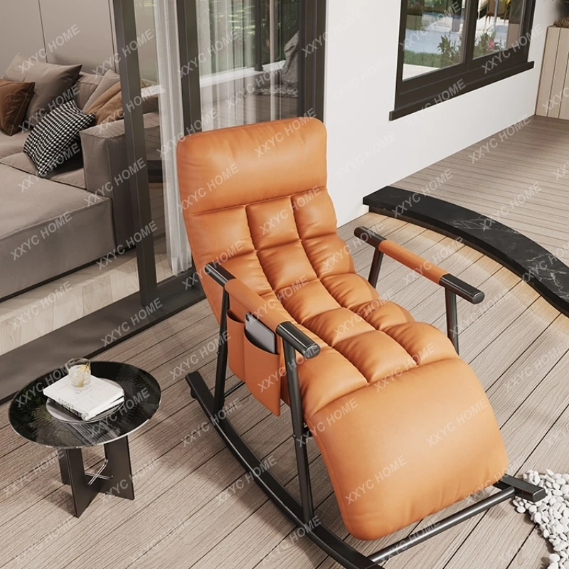 

chairs Home leisure Scandinavian style light luxury balcony household lazy sofa comfortable recliner can lie down to sleep