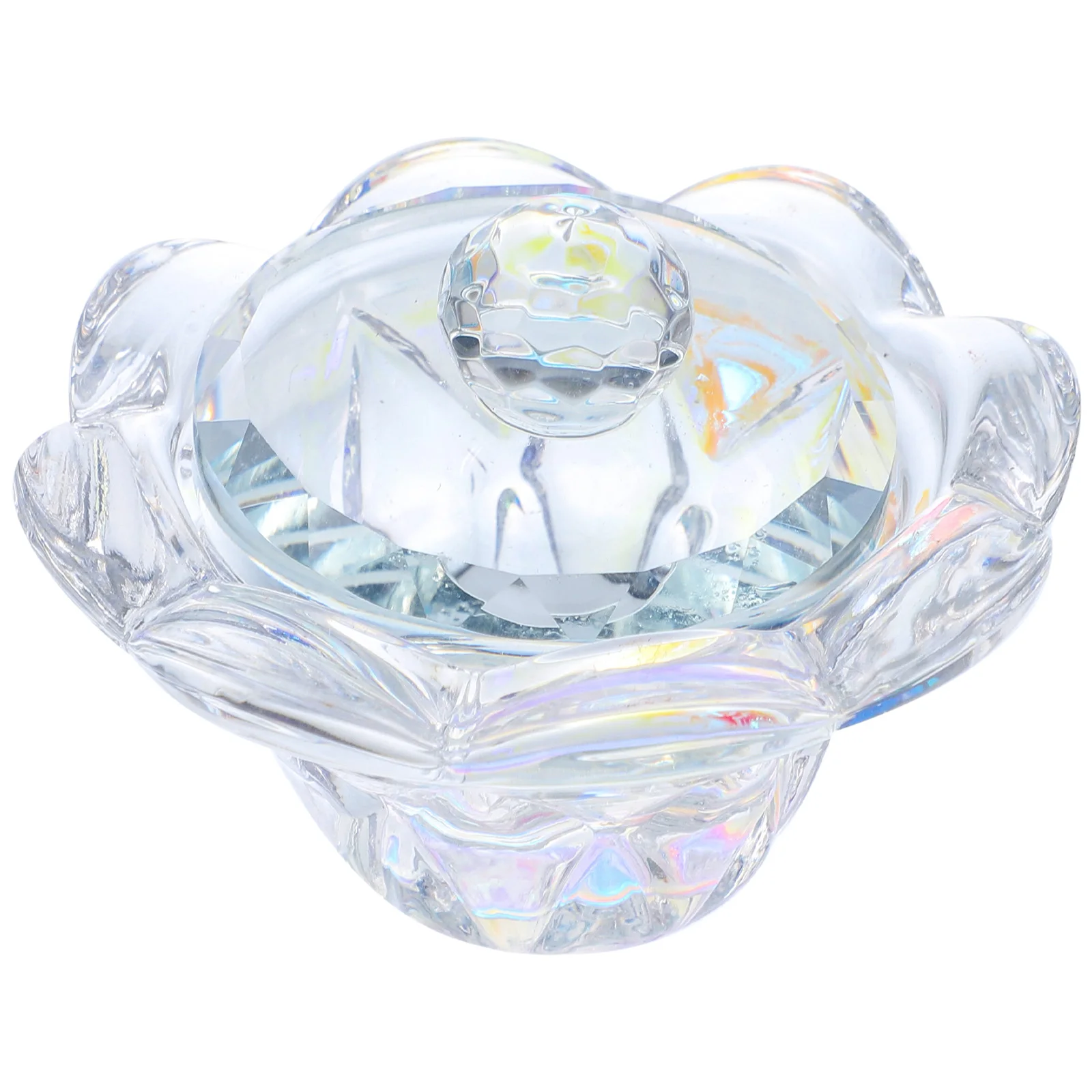 1 pçs copo de cristal da arte do prego design irregular resistente recipiente de mistura de pó líquido para manicure salão de beleza manicure copo líquido