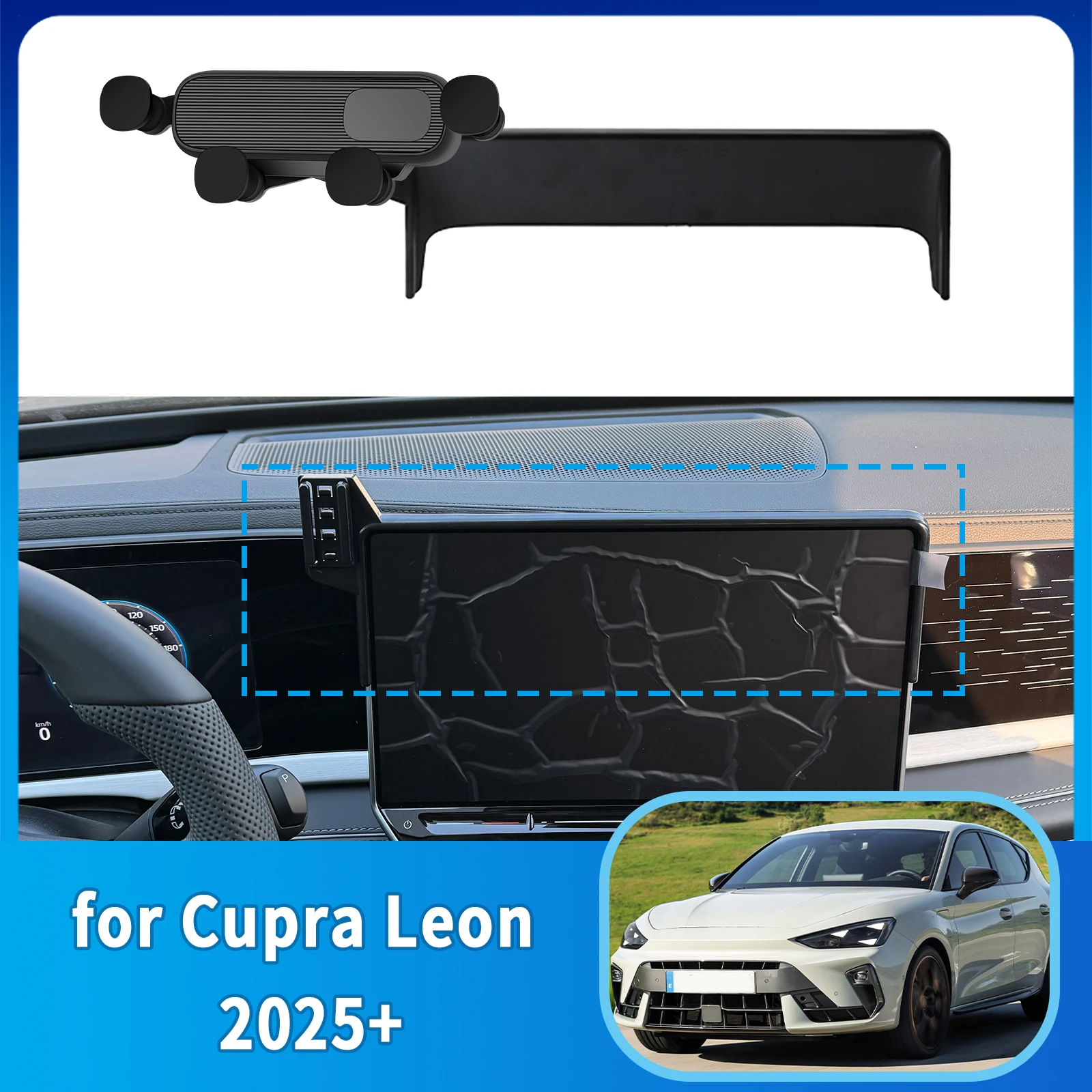 

Car Mobile Phone Holder fit for Cupra Leon 2025 2026 12.9"inch 5F Facelift GPS Bracket Accessories Navigation Stand Auto