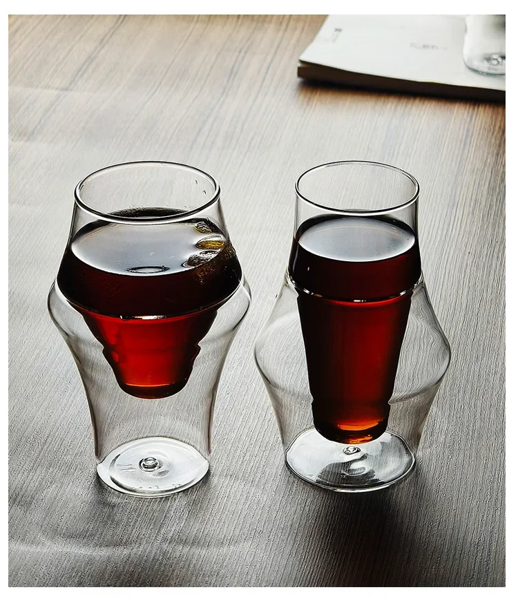 Double Wall Glass Espresso Coffee Mug Transparent High Borosilicate Glass Tea Latte Wine Cup Bar Barista Cafe Accessori