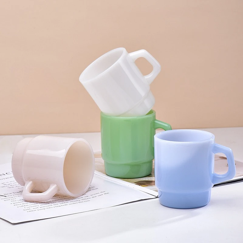 

Coffee Cup, Mug, Stacked Cup, Household Handled Colored Water Cup