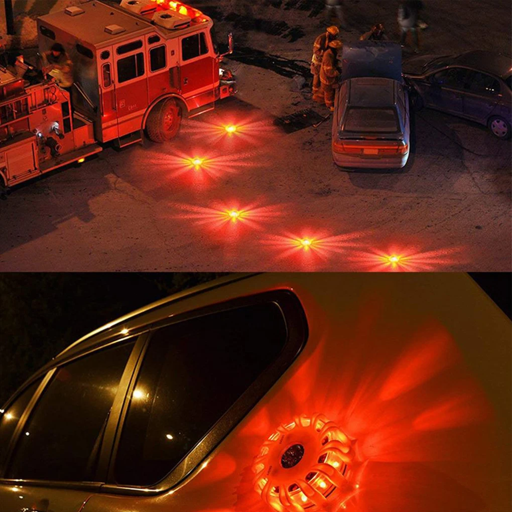 Car Emergency Roadside Security Lights Accident Flashing Lamp Flashlight Equipment Camping Hiking Climbing Orange