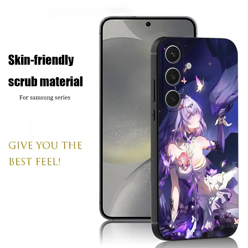 Castorice HonkaiStarRail Game Phone Case For Samsung Galaxy S25 S24 S23 S22 S21 S20 Plus Ultra Note20 Soft Black