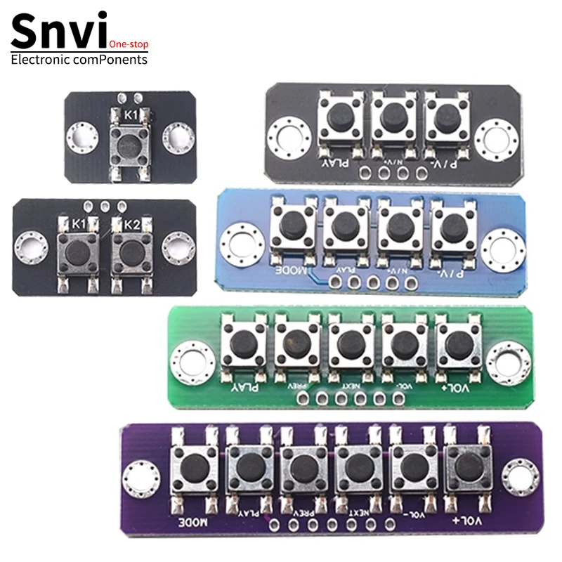 

Snvi 1 2 3 4 5 6 bit Independent Button Module MCU External Button Module Micro Switch ButtonBoard ForBluetooth Power Amplifier