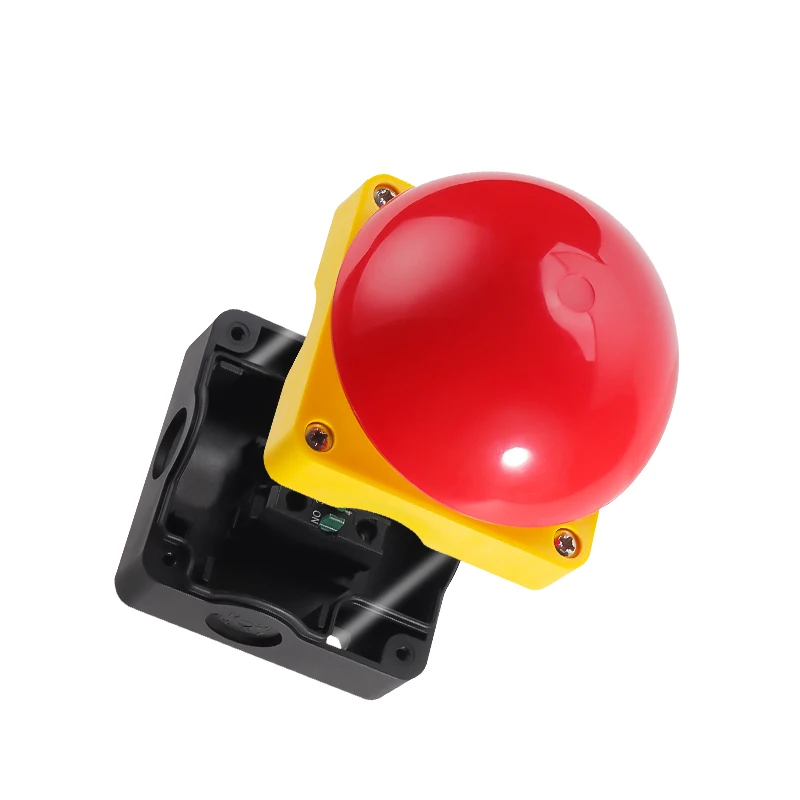 IP65 Waterproof ENMG Emergency Stop Button Switch Mushroom Head Self-Locking/Resetting 1NO Foot/Hand Control for Industrial Safe