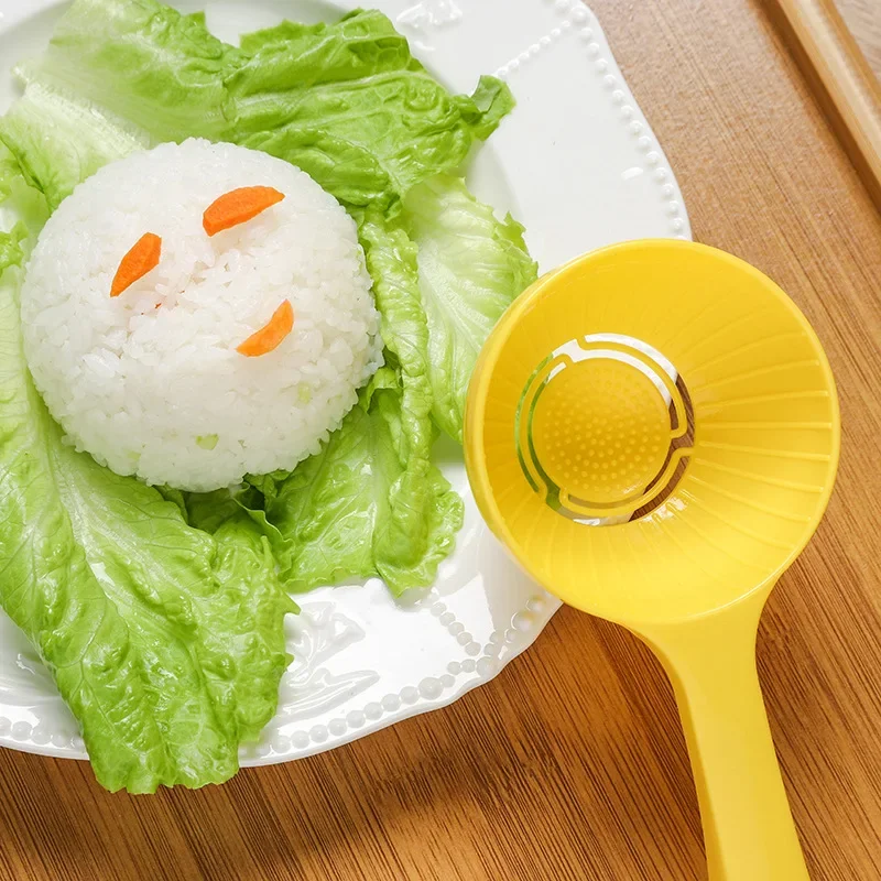 

1Pcs Rice Scoop Mold DlY Sushi Mold Rice Ball Plastic Spoon Premium Half Round Rice Cooker Congee Spoon Kitchen Accessory