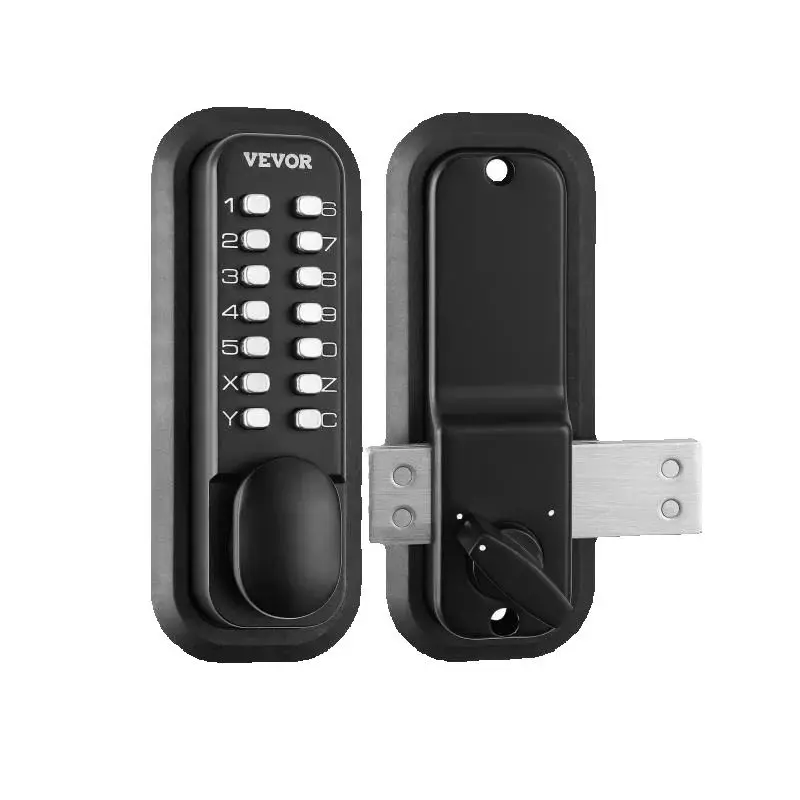 

SucceBuy Mechanical Keyless Entry Door Lock14 Digit Keypad Outdoor Gate Door Locks Set Water-proof Surface-mounted Latch
