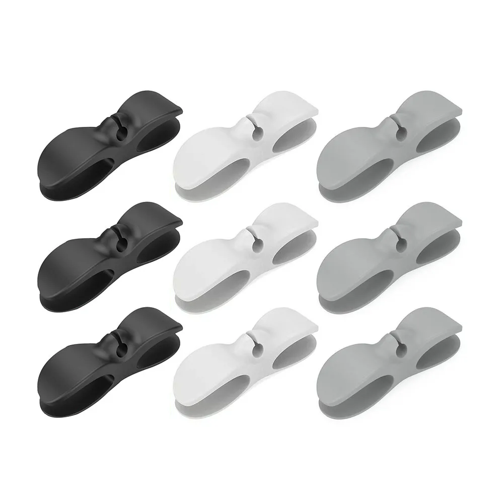 

4/9pcs Cable Clips Self-adhesive Rubber Cord Management Clip Practical Electrical Appliances Wire Clamps Durable for Living Room