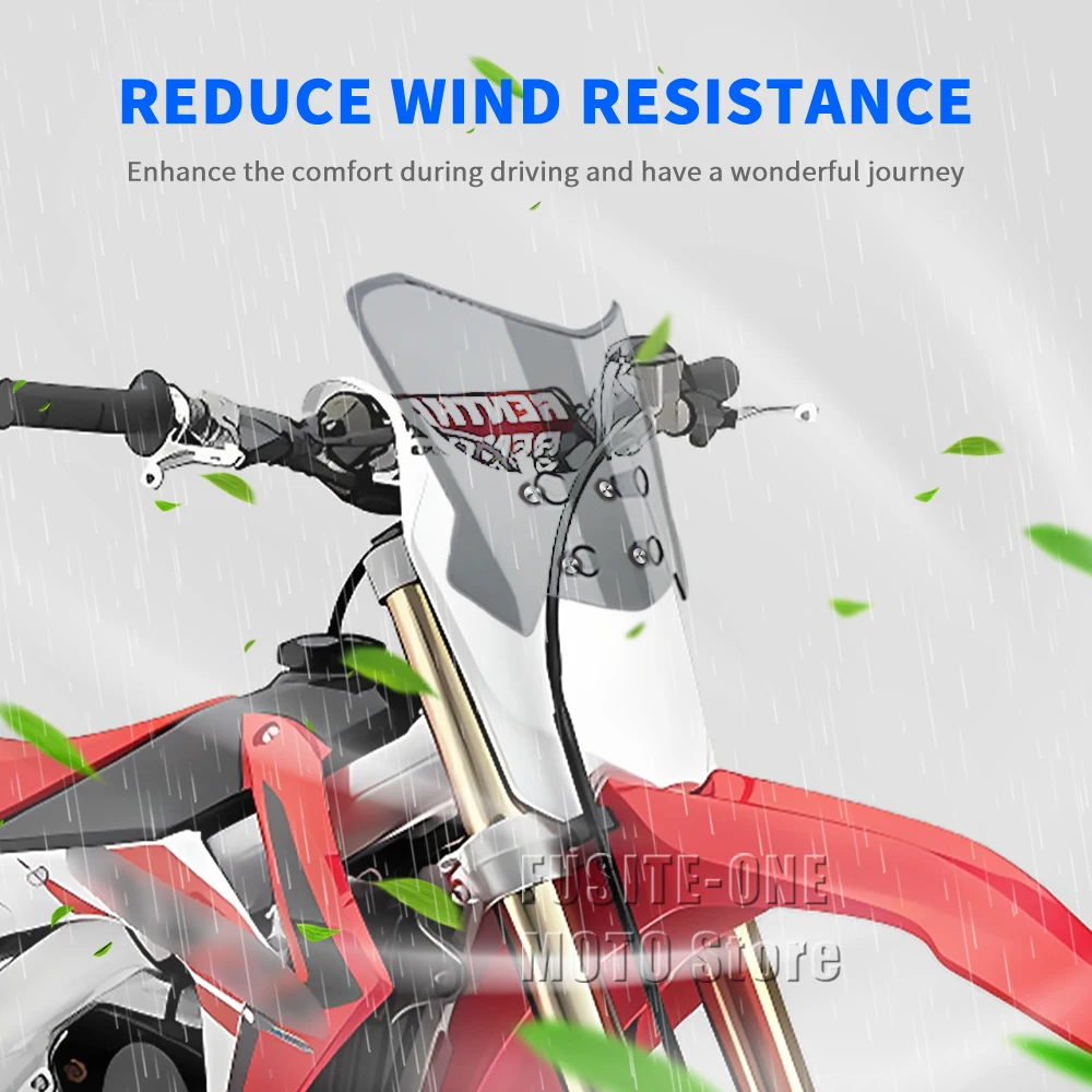 

For CRF 150R 250R 450R RWE CRF450R 2002-2024 motorcycle adventure windshield extension style Windscreen Wind Deflector Screen
