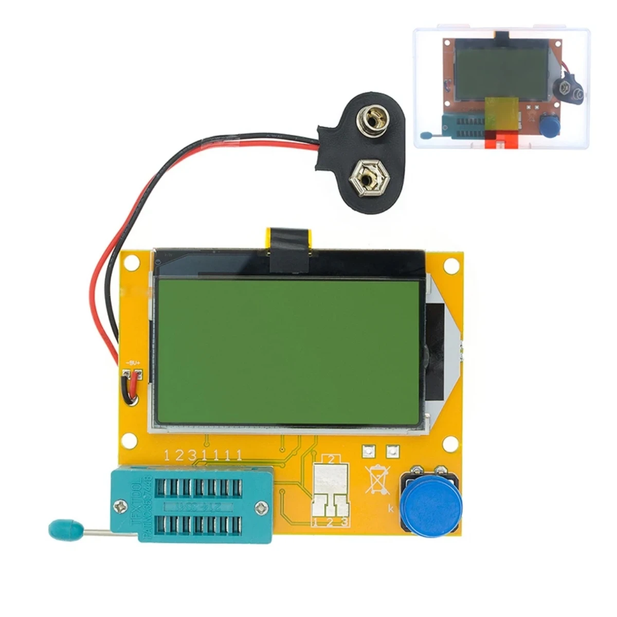 LCR-T4 12846 LCD ATMEGA328 الترانزستور الرقمي تستر متر الخلفية ديود صمام ثلاثي السعة ESR MOS/PNP/NPN L/C/R B03