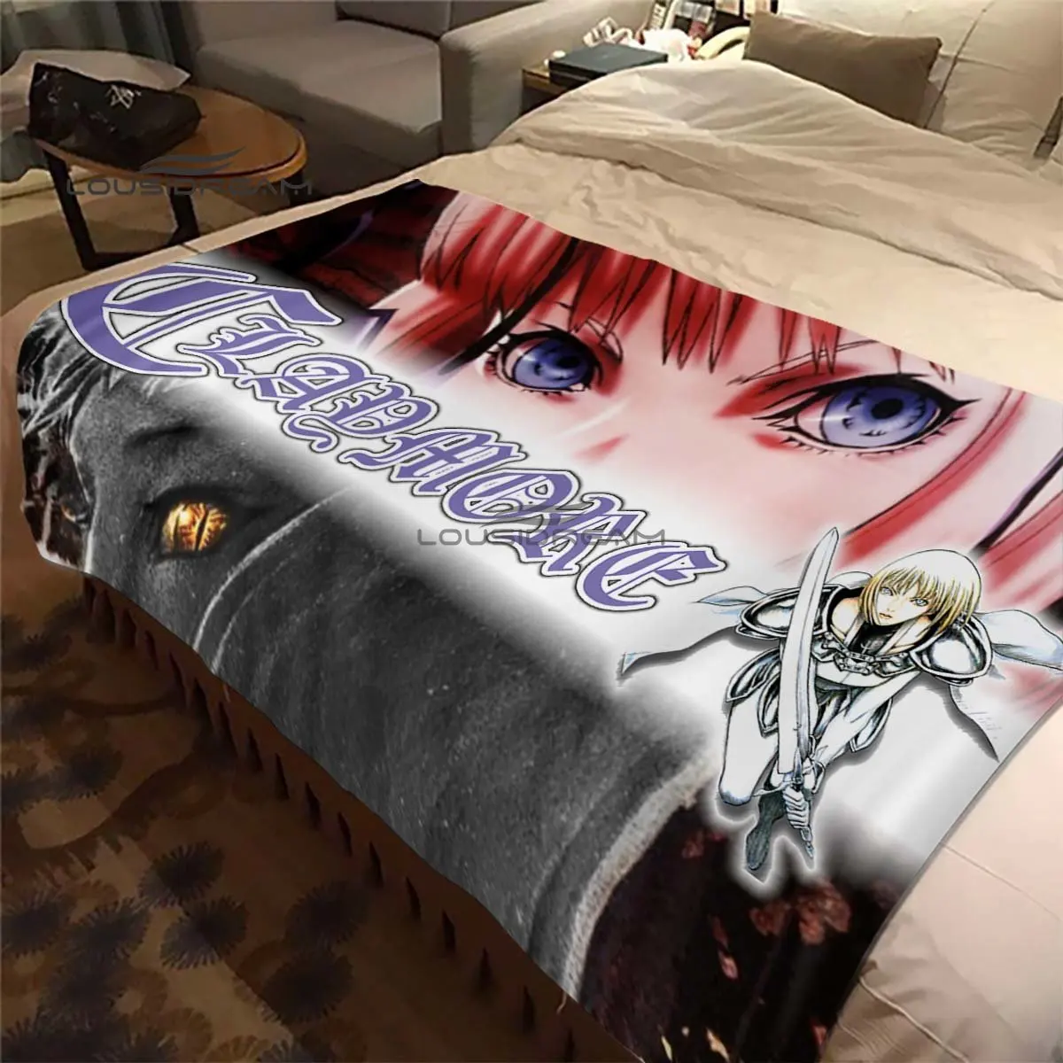 Anime Claymore Blanket Classic Cartoon Fashion Flannel Fluffy Fleece Throw Blanket Children Christma Gift Sofa Travel Camping