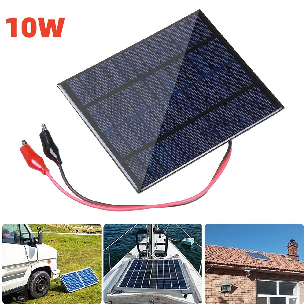 Carbon Emissions Reduction 10W Solar Panel Battery Charging Solar Panel Space-efficient For 9-12V Battery Charging