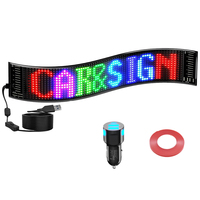 LED Matrix Pixel Panel, Scrolling Bright Advertising LED Signs Flexible USB 5V LED Car Sign Bluetooth App Control