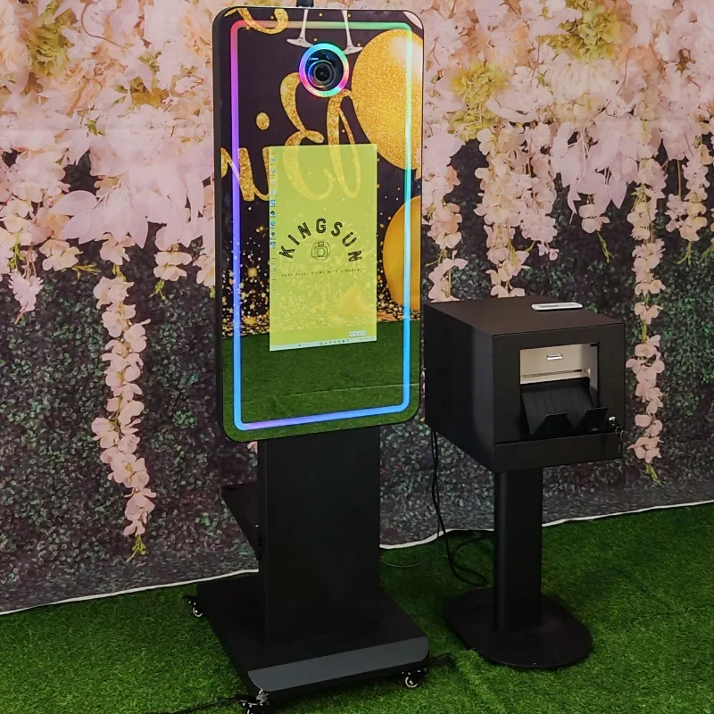 Wedding Event Portable Self-Service Photo Booth Magic Wedding 21.5 Touch Screen Mirror Photo Booth