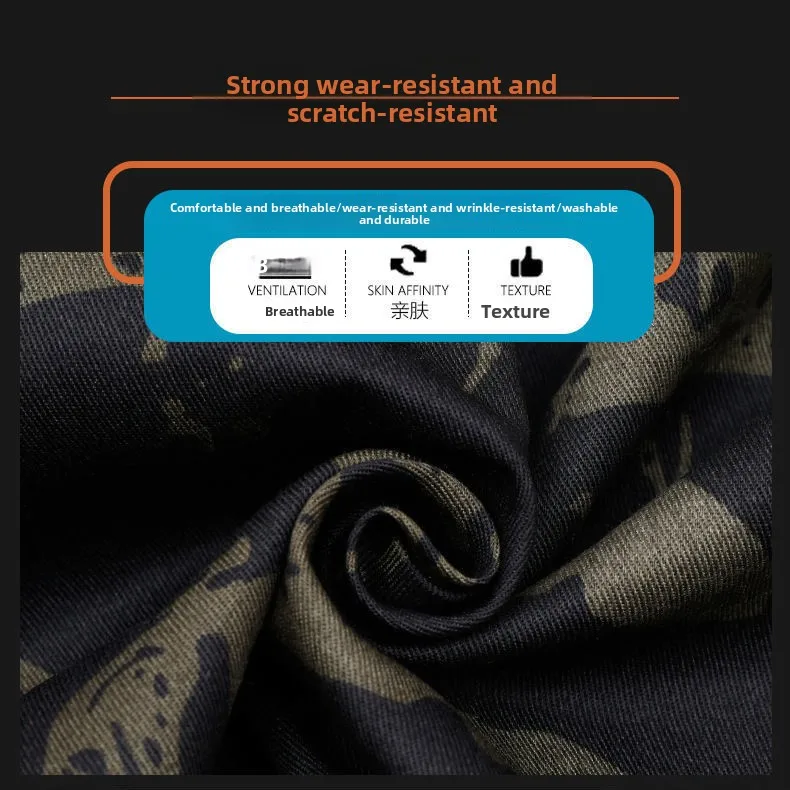 迷彩ワークウェアパンツ メンズ 春秋用 耐摩耗性 車修理作業用 重労働用保護服