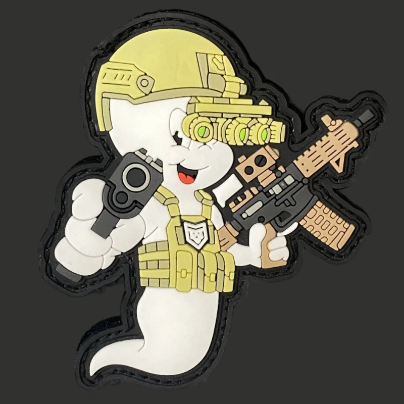 

Casper with NODS Patch Tactical Morale Badge PVC Hook and Loop Backpack Clothing Decorative Accessory Sticker Armband