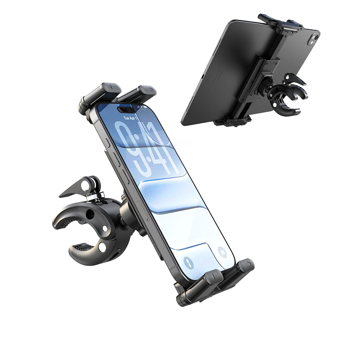 AliExpress LRBH Phone and Tablet Holder for Treadmill/Spin Bike/Stroller/Wheelchair/Golf Cart/Poles/Music Stand/Stationary Bike