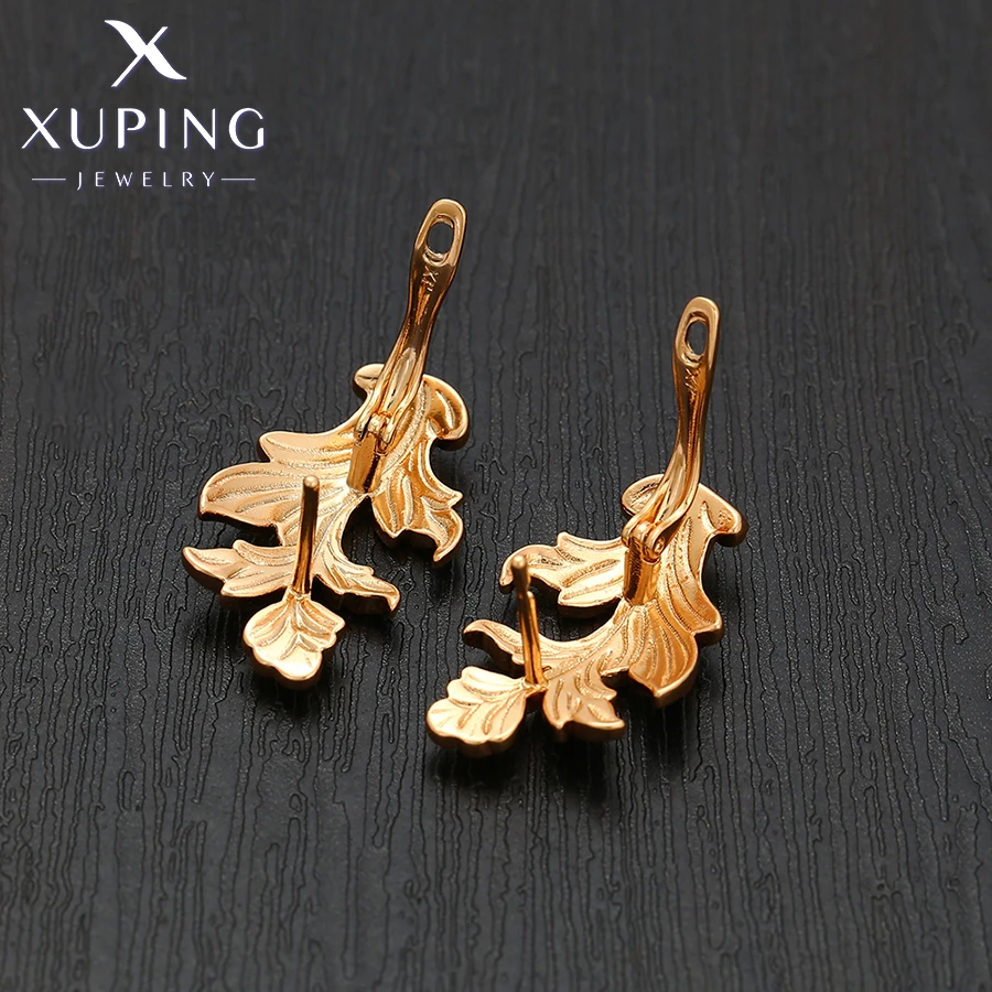 Xuping Jewelry New Arrival Flower Shaped Earrings Stone with Gold Color Earring for Women Charm Jewellery Gift X000758327