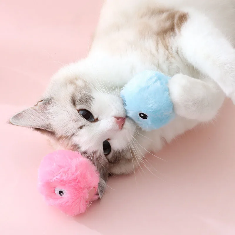ألعاب القطط والكلاب الذكية palla interattiva peluche ألعاب تدريب النعناع البري الكهربائية للقطط والجراء لمس الصوتية للحيوانات الأليفة من القطيفة لحاء ba