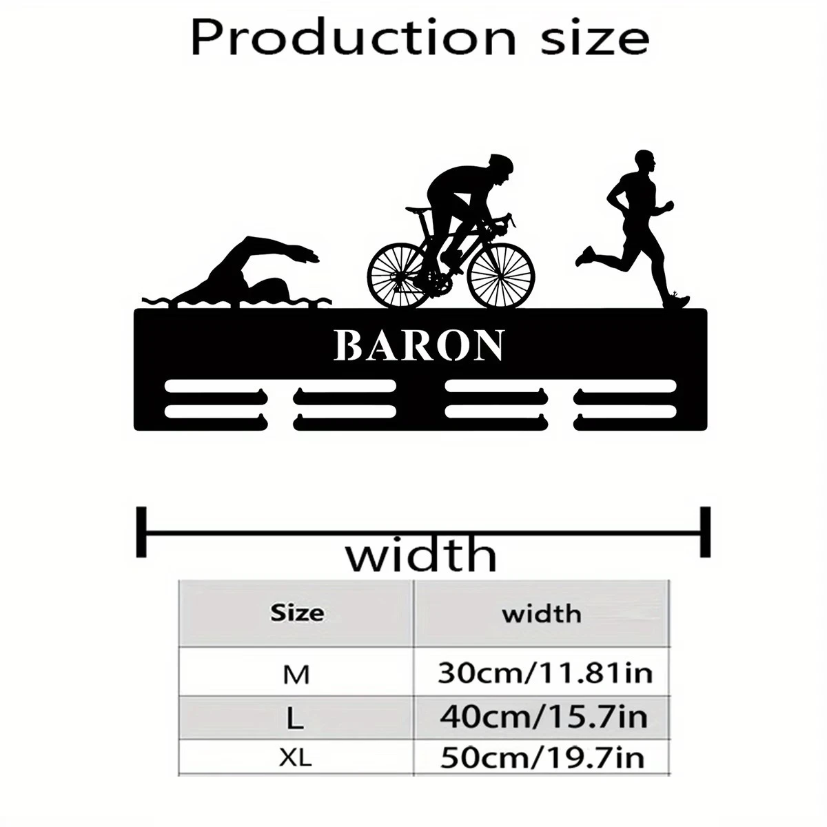 Custom Triathlon Medal Hanger, Party Scene Hanging Ornament, Door Decoration, metal Wall Art Hanger, Wall-Mounted Art Decor