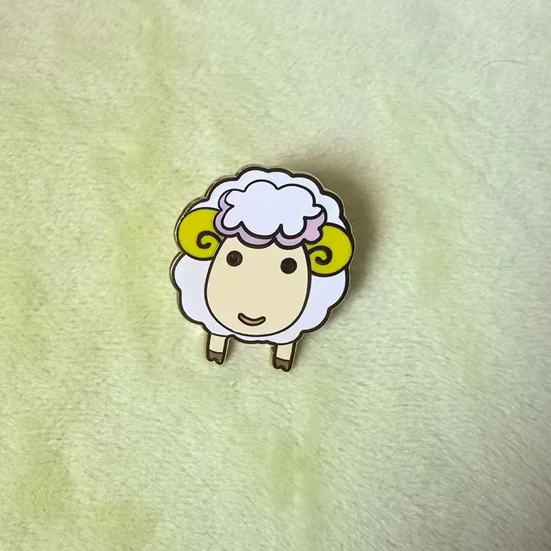 Epingles-de-mouton-en-email-dur-de-25mm-100-pieces-badge-de-revers-en-alpaga-mignon-cadeau-artisanal-en-metal-belle-broche-de-chevre-animal-ram