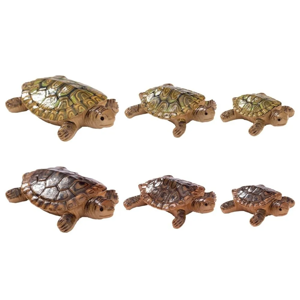 Floating Mini Turtle Statues Vintage Antique Miniature Turtle Decor Feng Shui Ornament Resin Turtle Aquarium Decor Desktop