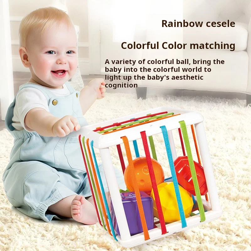 6/12Pcs Kids Educational Cube Shape Matching Stacking Learning Toys Educational Play Games Baby Toys