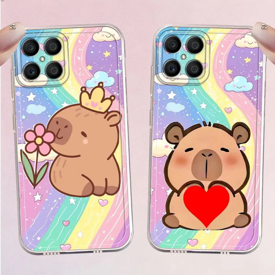 Coque de téléphone souple colorée Capybara pour Honor X8b X7b X9b 90 Lite X8a X9a X8