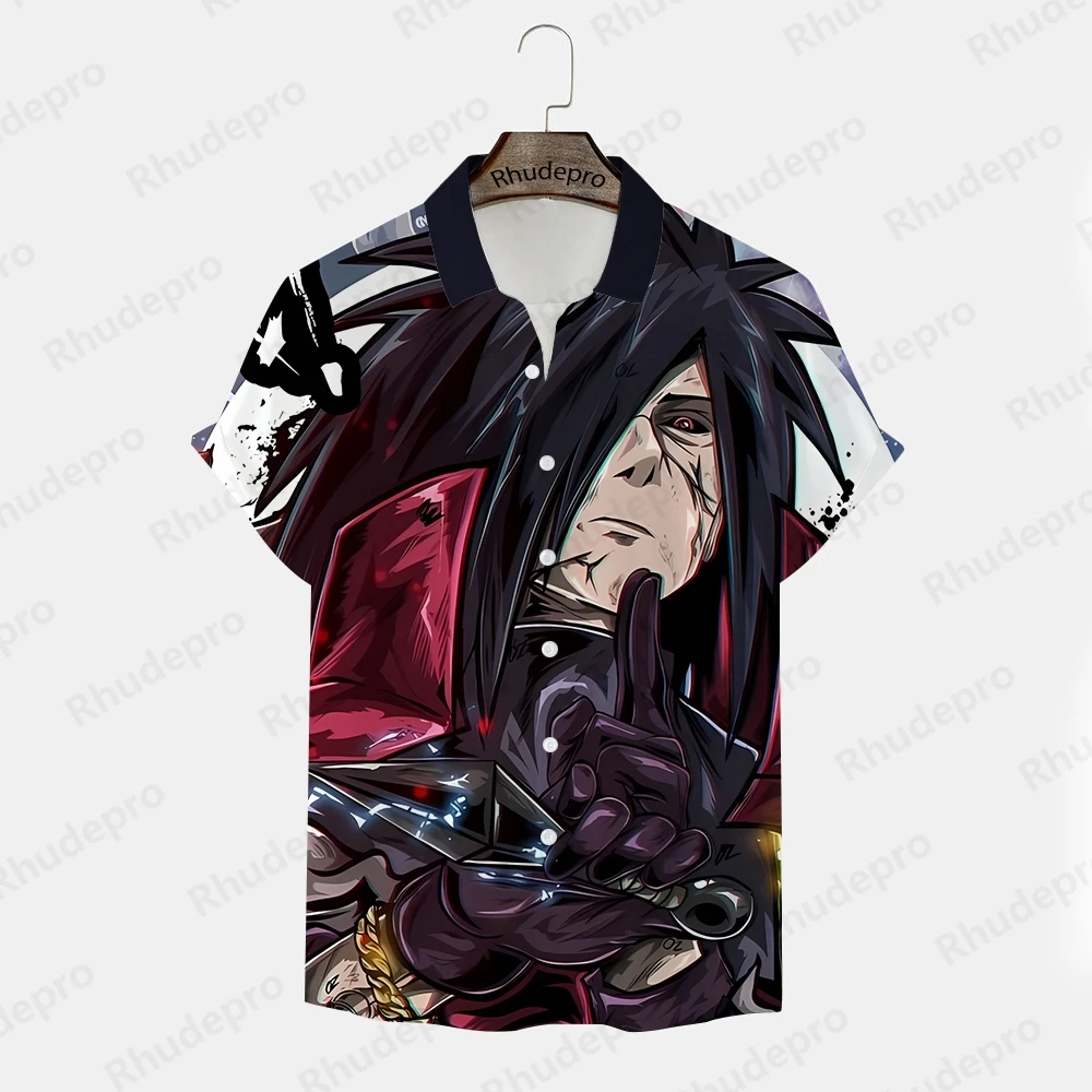 

Men's Shirt Children's Uchiba Sasuke Naruto Oversized Gift Harajuku Style Clothing New Shirts Trend Y2k Clothes 5XL 2024 New