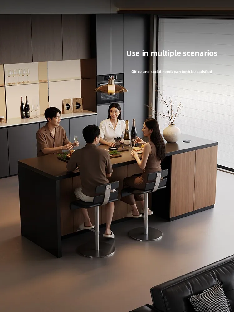 LMM flush island integrated dining table integrated kitchen workbench cabinet
