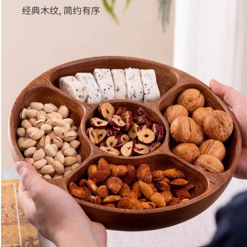Wooden sub-plate Children's complementary food tray Dim sum snack fruit plate