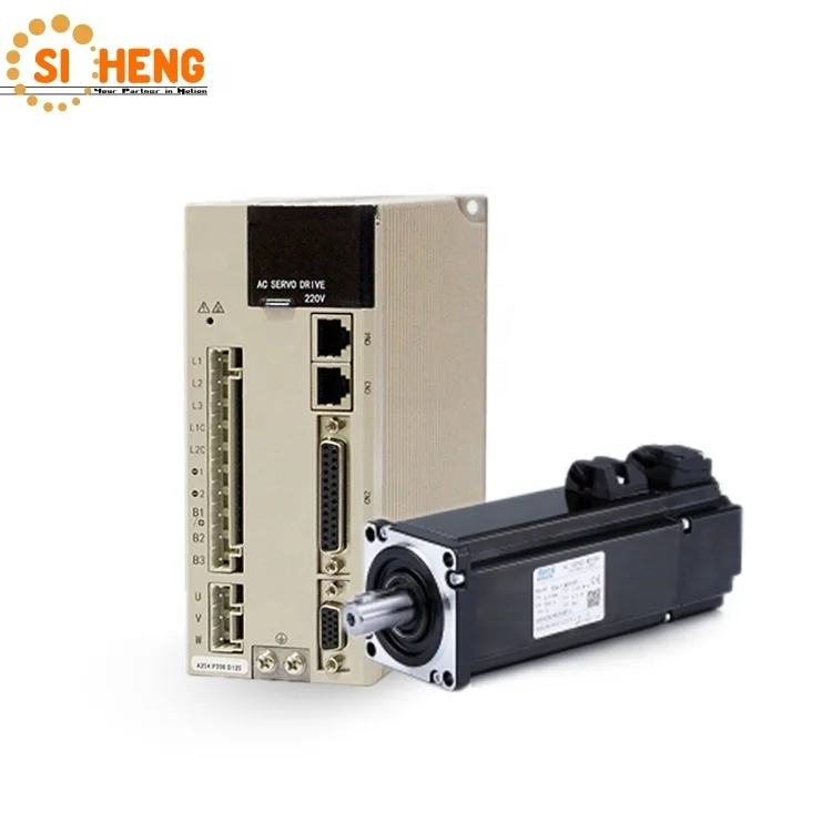 High Performance Sieng Motor Factory Nema24 60mm 3phase 200W 3000rpm 0.64nm 220VAC Servo Motor and Driver for Textile Machine