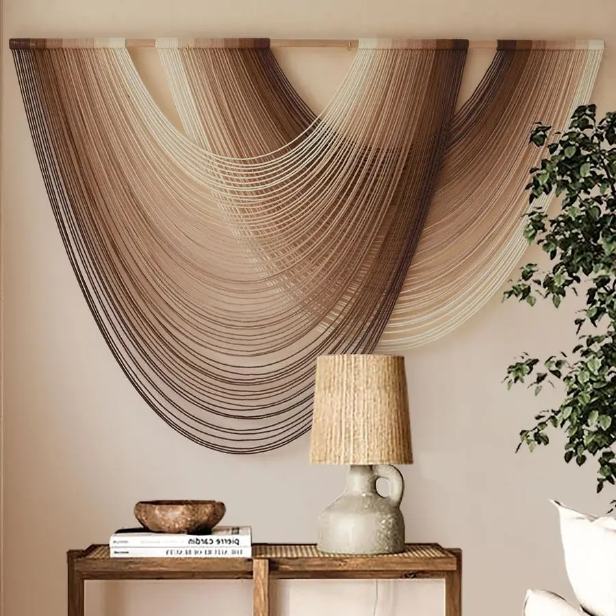 

Wall Hanging DipDye Boho Home Decor Fiber Wall Art Craftsmanship Bedroom Livingroom 57 W x 39 L