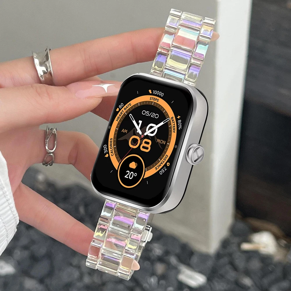 20 مللي متر 22 مللي متر شريط راتينج شفاف لساعة Haylou 4/RS5 S8 R8 S6/Solar 5 حزام لـ Haylou Solar Ultra/RT GST Lite/LS05/RS4 Plus