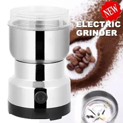 Stainless Steel Electric Coffee Bean Grinder Nut Seed Herb Grind Spice Crusher Mill Blender With 4 Blades