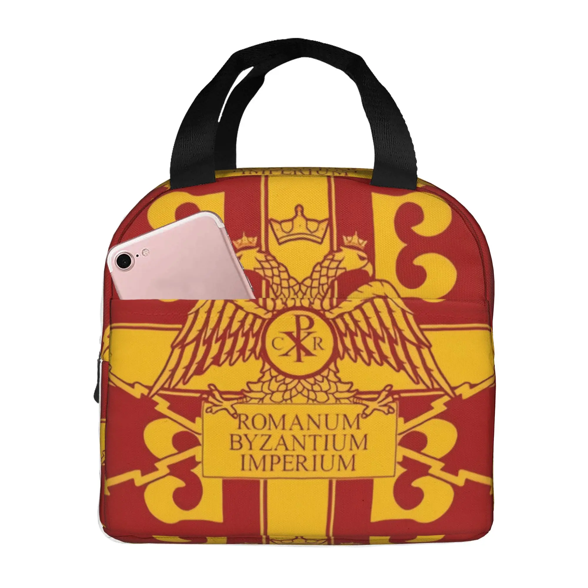 Roman ROMANUM BYZANTIUM IMPERIUM Thermal Insulated Lunch Bag Portable Lunch Tote for Outdoor Camping Travel Storage Food Box
