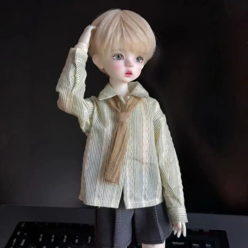 1/4 1/5 roupas de boneca terno para 45/36cm boneca bjd topo + shorts + chapéu + colete + saco + meias estilo retro academia vestir-se acessórios de boneca