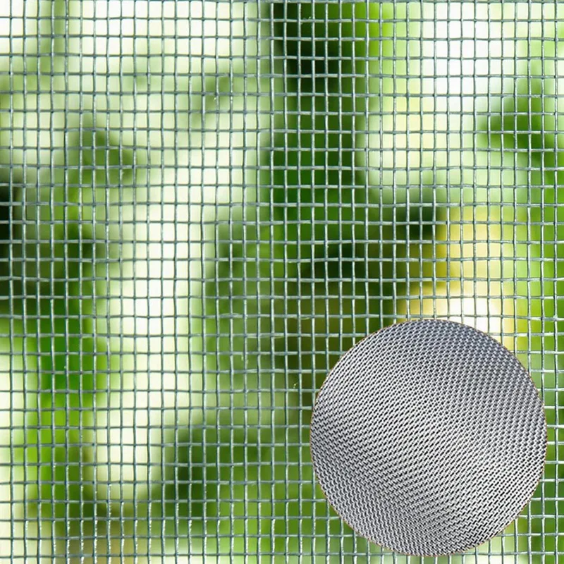 Air Vent Mesh Cover Wire Mesh Roll Woven Wire 30 Mesh Wire Mesh Sheet Stainless Steel Silver