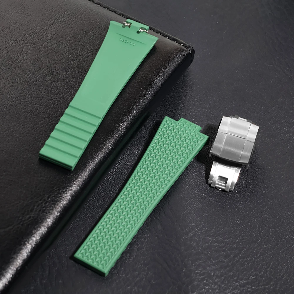 CTS Flurorubber حزام لتيسو PRX سلسلة سوبر لاعب الساعات 35 مللي متر 40 مللي متر الإفراج السريع الربيع مشبك FKM حزام الساعات