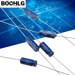 10pcs 1UF 100V aluminum electrolytic capacitors 100V 1uf 5X12 VX through hole horizontal axial