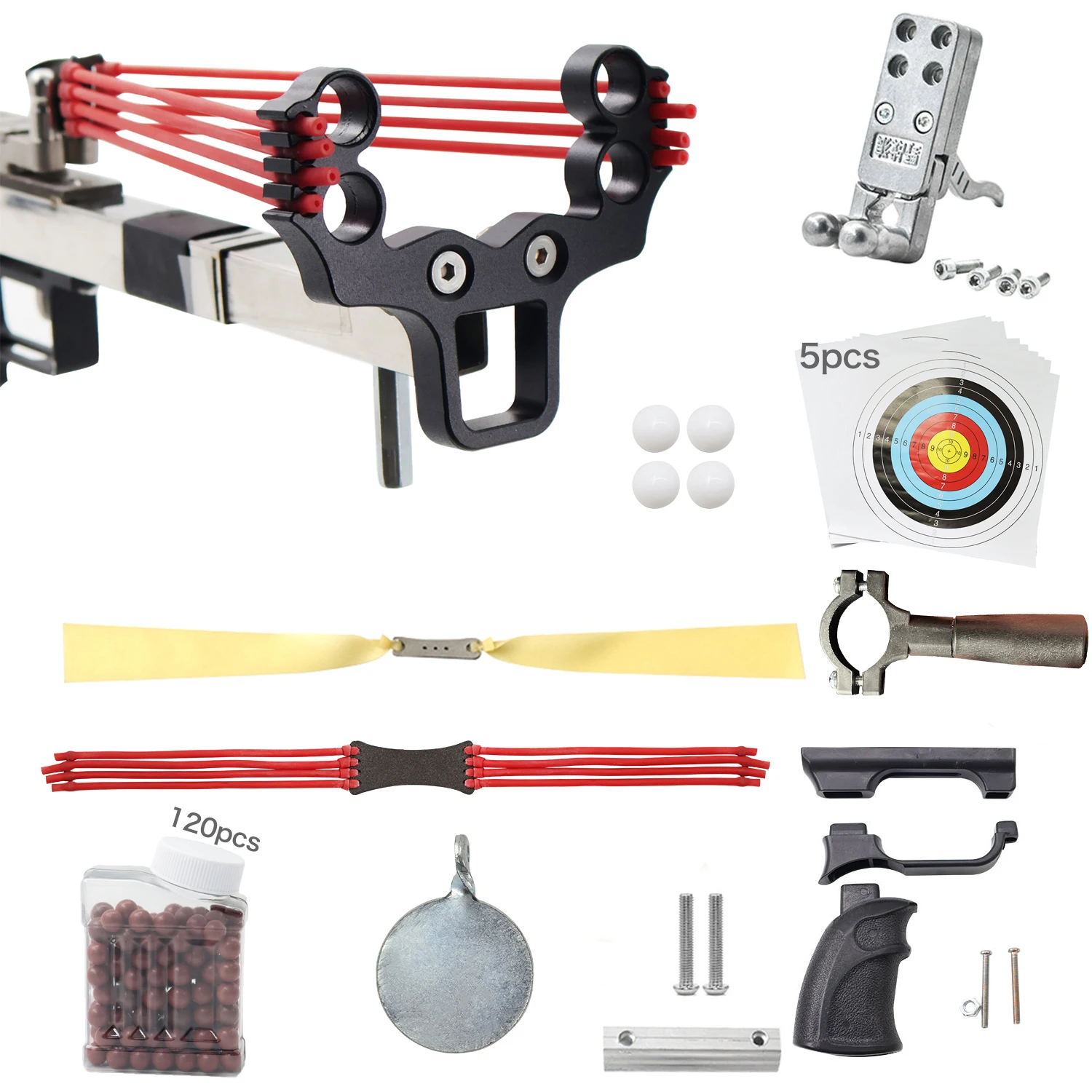 

Аксессуары для уличной стрельбы, большая рогатка с длинным стержнем, аксессуары для охотничьей рогатки, большая катапульта с резиновой лентой