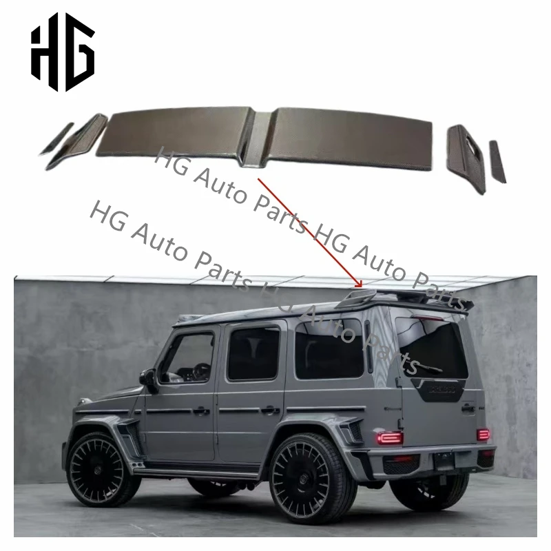 

High Quality B Style Car Parts Dry Carbon Fiber Rear Spoilers For MB G-Class W465 G63 G580 2025 Trunk Tail Spoiler Wings