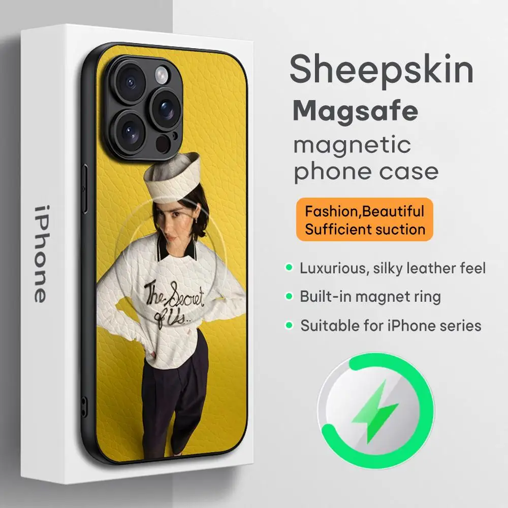 G-Gracie A-Abrams Popular Star Phone Case For iPhone 16 15 14 13 12 11 Plus Pro Max  High-end Luxury Magsafe Sheepskin