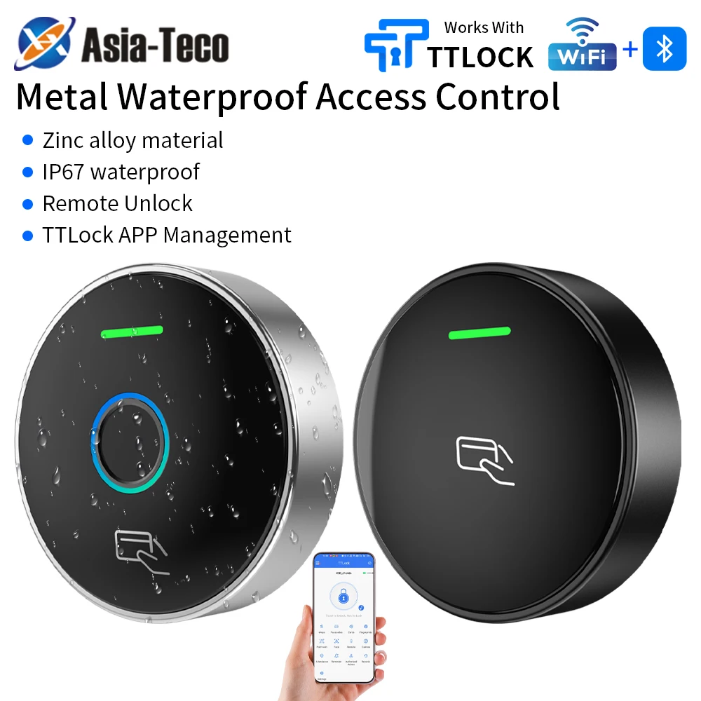 asia-teco-ip67-waterproof-metal-fingerprint-access-control-ttlock-app-wifi-control-1356mhz-card-supports-employee-attendance