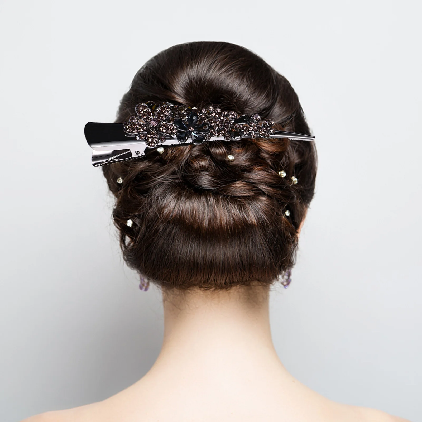 

3Pcs Crystal Hair Clips Delicate Retro Rhinestone Alligator Clips for Women Fashion Hair Accessories Party Hairstyles